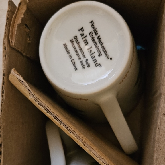 Coastal mugs, diff. names & palm trees on each. 2 mugs for $11.00. - Picture 5 of 7